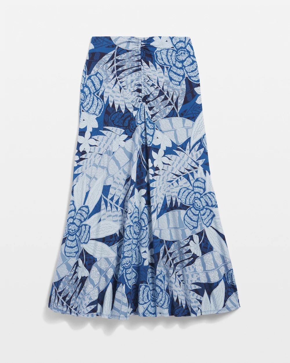 Ruched wrap front maxi skirt cheap